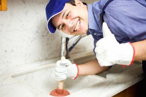 happy plumber